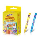 Восковые карандаши трехгранные ЮНЛАНДИЯ "Юнландик и Мудрый Лис", НАБОР 24 цв., 227291