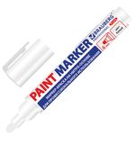 (СКОРО ПРИДЕТ) Маркер-краска лаковый (paint marker), 6 мм, белый, НИТРО-ОСНОВА, BRAUBERG PRO PLUS EXTRA, 151450
