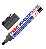 (СКОРО ПРИДЕТ) Маркер-краска лаковый (paint marker), 6 мм, черный, НИТРО-ОСНОВА, пластиковый корпус, BRAUBERG PRO, 151451