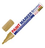 (СКОРО ПРИДЕТ) Маркер-краска лаковый (paint marker), 2-4 мм, золотой, НИТРО-ОСНОВА, алюминиевый корпус, BRAUBERG PRO, 151449