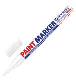 Маркер-краска лаковый (paint marker), 1-2 мм, белый, НИТРО-ОСНОВА, алюминиевый корпус, BRAUBERG PRO, 151438