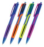 Ручка шариковая масляная автоматическая BRAUBERG Phantom color, узел 0,7 мм, линия 0,35 мм, синяя, 142938