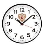 Часы настенные TROYKA 77770732 круг, белые, черная рамка, 30,5х30,5х4 см