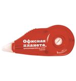 Корректирующая лента ОФИСНАЯ ПЛАНЕТА 5мм*6м, корпус красный, с подкручиванием, блисте, 227593