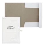 Папка для бумаг с завязками картонная BRAUBERG, 440 г/м2, до 200 листов