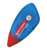 Корректирующая лента BRAUBERG 5мм*8м, корпус синий, механизм перемотки, блистер, код, 227801