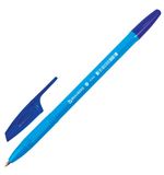 Ручка шариковая BRAUBERG X-333 NEON SOLID, СИНЯЯ, корпус ассорти, узел 0,7мм, линия 0,35мм, BP156