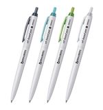 Ручка шариковая масляная автомат BRAUBERG Sky White, клип ассорти, 0,7мм, линия 0,35м, OBPR222