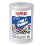Салфетки универсальные СУПЕР тряпка 200шт в рулоне, 23х25см, вискоза, 40г/м2, соты, Л