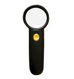 Лупа просмотровая BRAUBERG, С ПОДСВЕТКОЙ, диаметр 50 мм, увеличение 5, корпус черный, 454128