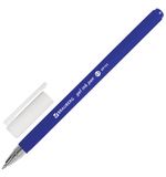 Ручка гелевая BRAUBERG Matt Gel, корпус soft-touch, узел 0,5 мм, линия 0,35 мм, синяя, GP152