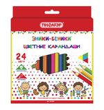 Карандаши цветные ПИФАГОР "ЭНИКИ-БЕНИКИ", 24 цв., классические заточенные, 181348