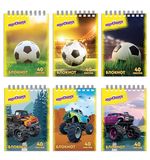 Блокнот А7 40л., гребень, клетка, ЮНЛАНДИЯ, НАЗВАНИЕ 2, Код 1С, 129859