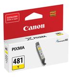 Картридж струйный CANON (CLI-481Y) для PIXMA TS704/TS6140, желтый, ресурс 257 страниц, 2100C001
