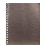 Тетрадь бумвинил, А5, 96 л., гребень, офсет, клетка, КОРИЧНЕВАЯ Metallic, HATBER, 96Т5бвВ1гр