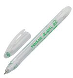Ручка шариковая масляная PENSAN Global-21, корпус прозрачный, узел 0,5мм, линия 0,3мм, ЗЕЛЕНАЯ, 2221, 2221/12