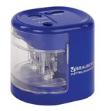 Точилка электрическая BRAUBERG "Extra", два отверстия 6-8/9-12мм, питание от 4 батаре, 228423