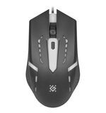 Мышь проводная DEFENDER Flash MB-600L, 800-1200 dpi, 4 кнопки + 1 колесо-кнопка, оптическая, черная, 52600