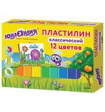 Пластилин классический ЮНЛАНДИЯ "ЮНЛАНДИК-ЖИВОПИСЕЦ", 12 цв., 240 г, ВЫСШЕЕ КАЧЕСТВО, 105029