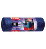 Мешки д/мусора 60л, с ушками, синие, рулон 16шт, ПВД, 30мкм, 60х75см, PACLAN "Multitop Lux", ш/к2362, 134474