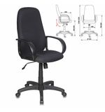 Кресло офисное CH-808AXSN/BLACK, ткань, черное