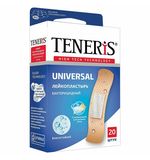 Набор пластырей 20 шт TENERIS UNIVERSAL, бактерицидный с ионами серебра, полимерная основа, ш/к71177, 0208-006