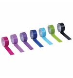 Клейкие WASHI-ленты для скрапбукинга и декора бумажные, ИНТЕНСИВ, 7 холодных цветов, 15 мм * 3 м, комплект, ОСТРОВ СОКРОВИЩ, 661699