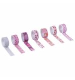 Клейкие WASHI-ленты для скрапбукинга и декора бумажные, СЕРДЦА, 15 мм * 3 м, 7 цветов, комплект, ОСТРОВ СОКРОВИЩ, 661708