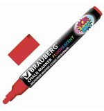 Маркер меловой BRAUBERG "POP-ART", сухостираемый, для гладких поверхностей, 5мм, КРАСНЫЙ, 151529