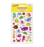 Наклейки зефирные "Морские обитатели", 10*15 см, ЮНЛАНДИЯ, код 1С, LCPDA03054