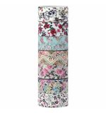 Клейкие WASHI-ленты для скрапбукинга и декора бумажные, ЦВЕТОЧНЫЙ МИКС, 15 мм * 3 м, 7 цветов, комплект, ОСТРОВ СОКРОВИЩ, 661707