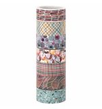 Клейкие WASHI-ленты для скрапбукинга и декора бумажные, "Микс №3", 15 мм * 3 м, 7 цветов, комплект, ОСТРОВ СОКРОВИЩ, 661711