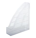 Лоток вертикальный для бумаг BRAUBERG "Standard", 245х70х295 мм, прозрачный, 237223
