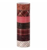 Клейкие WASHI-ленты для скрапбукинга и декора бумажные, ОТТЕНКИ КРАСНОГО, 15 мм * 3 м, 7 цветов, комплект, ОСТРОВ СОКРОВИЩ, 661705