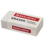 Резинка стирательная BRAUBERG Simple, 38*20*10 мм, бумажный рукав, синтетический кауч, 228073