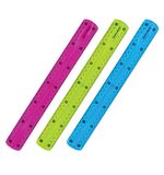 Линейка 30 см гибкая BRAUBERG "FLEX", пластиковая, ассорти, европодвес, 21хххх