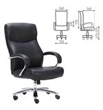 Кресло офисное BRABIX PREMIUM "Total HD-006", НАГРУЗКА до 180 кг, экокожа, хром, черное, 531933