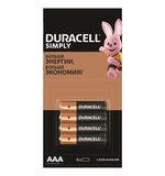 Батарейки КОМПЛЕКТ 4 шт (один отрывной блок), DURACELL Simply, AAА(LR03,24А),алкалиновые(ш/код29337), 5009140