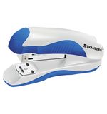 Степлер №24/6, 26/6 BRAUBERG "JET PRO", до 25 листов, эргономичный, бело-голубой, 228584