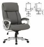 Кресло офисное BRABIX PREMIUM "Level EX-527", пружинный блок, рециклированная кожа, серое, 531937