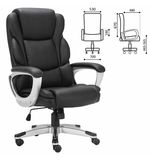 Кресло офисное BRABIX PREMIUM "Rest EX-555", пружинный блок, экокожа, черное, 531938