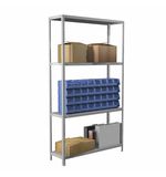 Стеллаж металлический BRABIX "MS KD-185/30-4", (в1850*ш1000*г300мм), 4 полки, компактная упаковка, 291114, S240BR143402