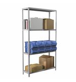 Стеллаж металлический BRABIX "MS KD-185/40-4", (в1850*ш1000*г400мм), 4 полки, компактная упаковка, 291115, S240BR144402