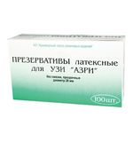 Презервативы для УЗИ АЗРИ, комплект 100 шт., без накопителя, гладкие, без смазки, 190х28 мм