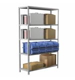 Стеллаж металлический BRABIX "MS Plus-200/50-5", (в2000*ш1000*г500мм), 5 полок, регулируемые опоры, 291110, S241BR165502