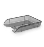 Лоток горизонтальный для бумаг BRAUBERG "Office style", 320х245х65 мм, тонированный серый, 237289