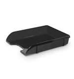 Лоток горизонтальный для бумаг BRAUBERG "Office style", 320х245х65 мм, черный, 237286