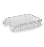 Лоток горизонтальный для бумаг BRAUBERG "Office style", 320х245х65 мм, прозрачный, 237288