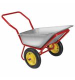 Тачка садово-строительная ТЕХ-ТОП, 110л, макс вес 260кг, цинковый кузов, пневмоколеса d=360мм,606628, ХХХХХХ