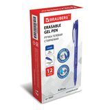 Ручка стираемая гелевая с грипом BRAUBERG "R-Erase", СИНЯЯ, корпус синий, 0,7мм, линия 0,35 мм,14333, GP203